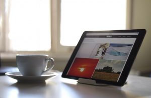 tablet on a table