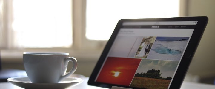 tablet on a table